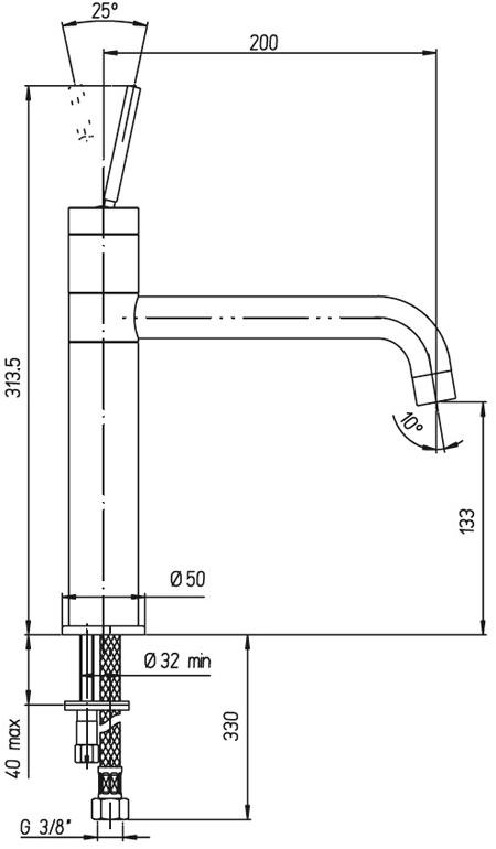 Paini Cox 78CR579JOKM смеситель для кухни  - Вид №2