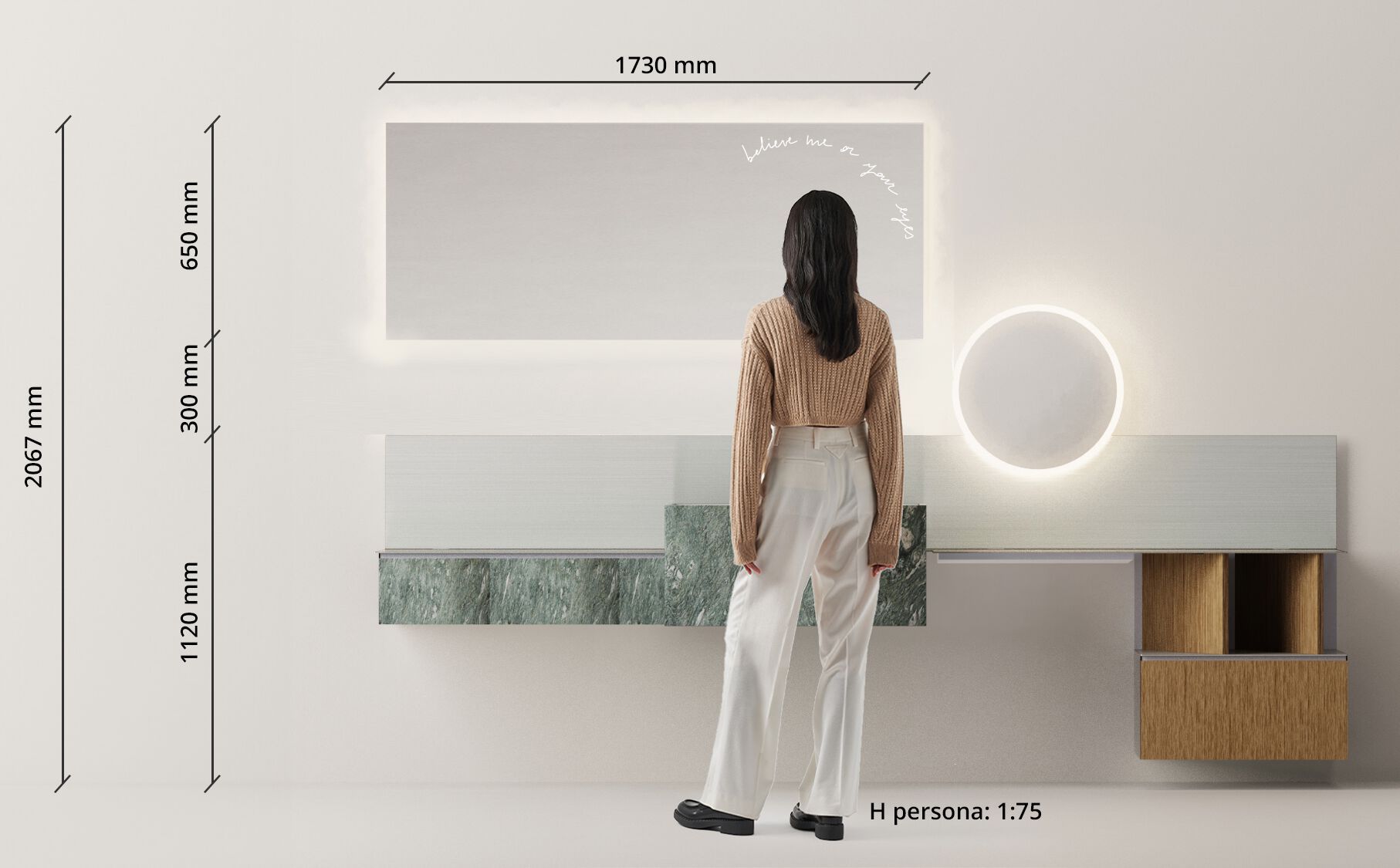 Мраморный подвесной умывальник Salvatori The Small Hours ARCH-00075477 - Вид №4