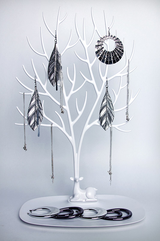 Декоративный органайзер для украшений Deer большой белый Qualy QL10172WH - Вид №2