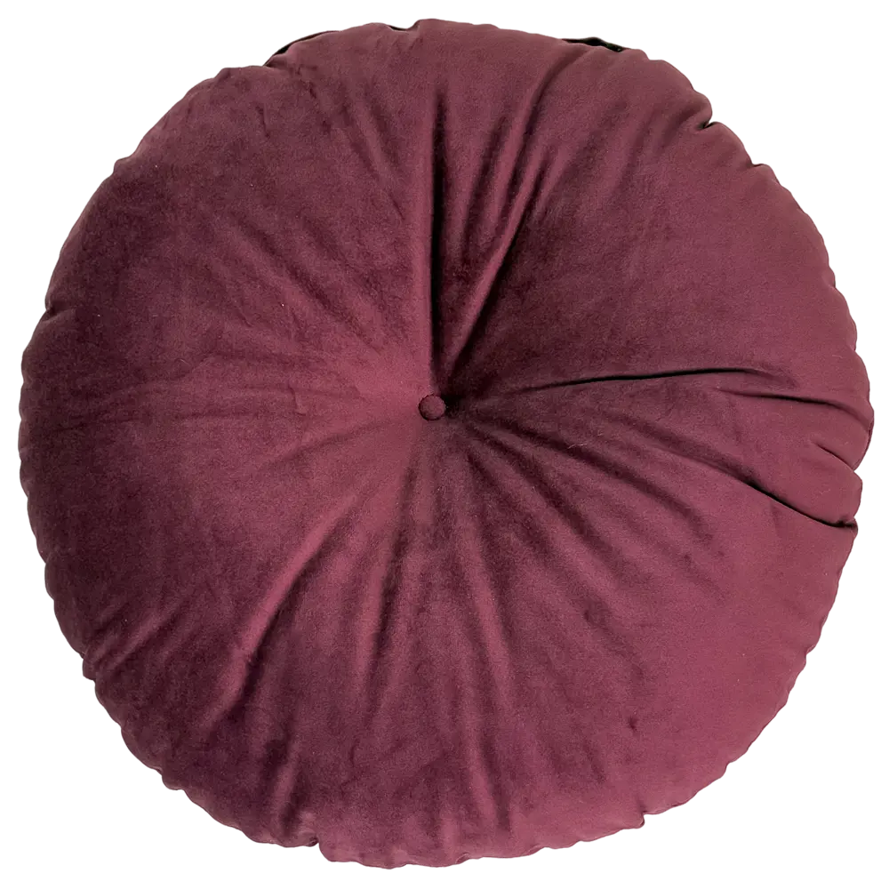 Подушка декоративная Linen Way d37 см бархат цвет винный 89439583 STLM-2190143 