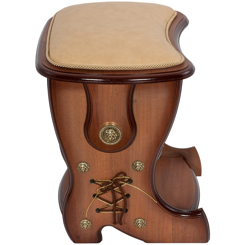 11136 Табурет Сапог с ящиком Орех Песочный BOGACHO 4627138237830 - Вид №2