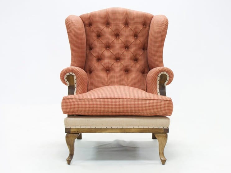 Кресло Bergère capitonné из ткани с высокой спинкой CREARTE COLLECTIONS Dover Essence ARCH-00119692 - Вид №1