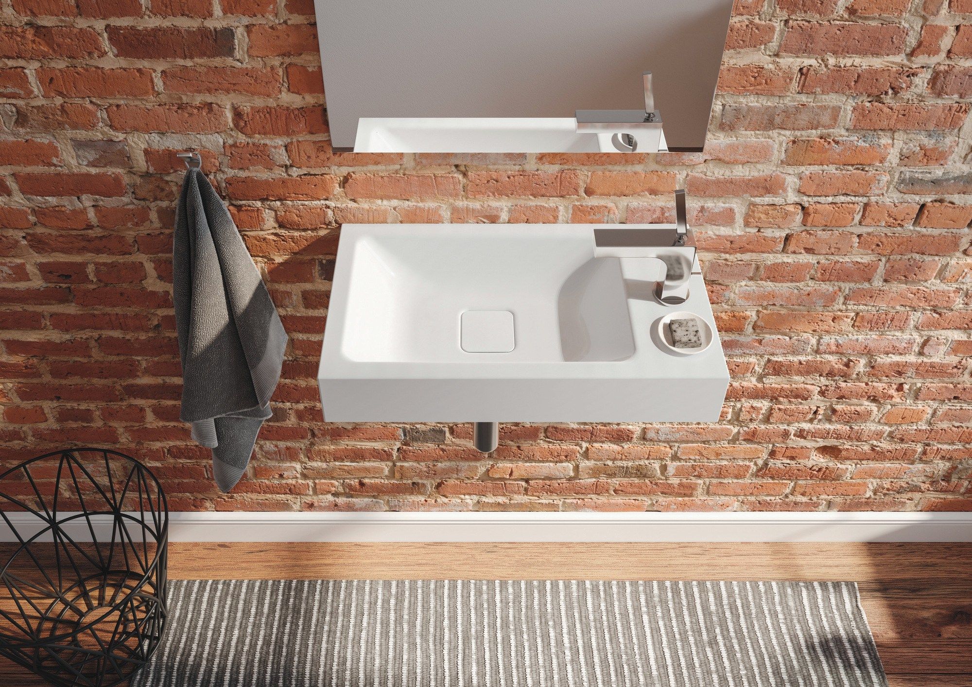 Прямоугольная подвесная ручная мойка из эмалированной стали KALDEWEI конус ARCH-00088999 - Вид №1