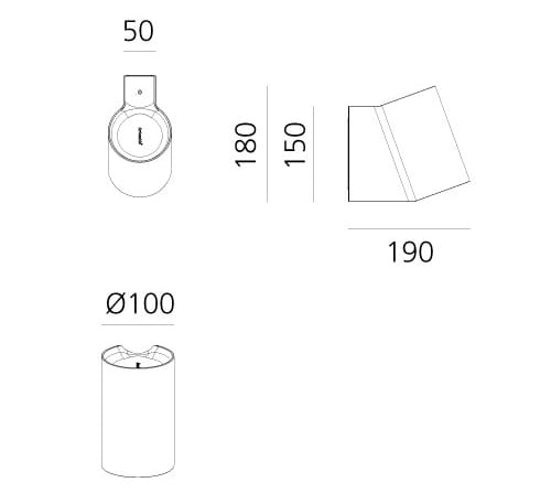 Алюминиевый светодиодный наружный настенный светильник Artemide ARCH-00033198 - Вид №3