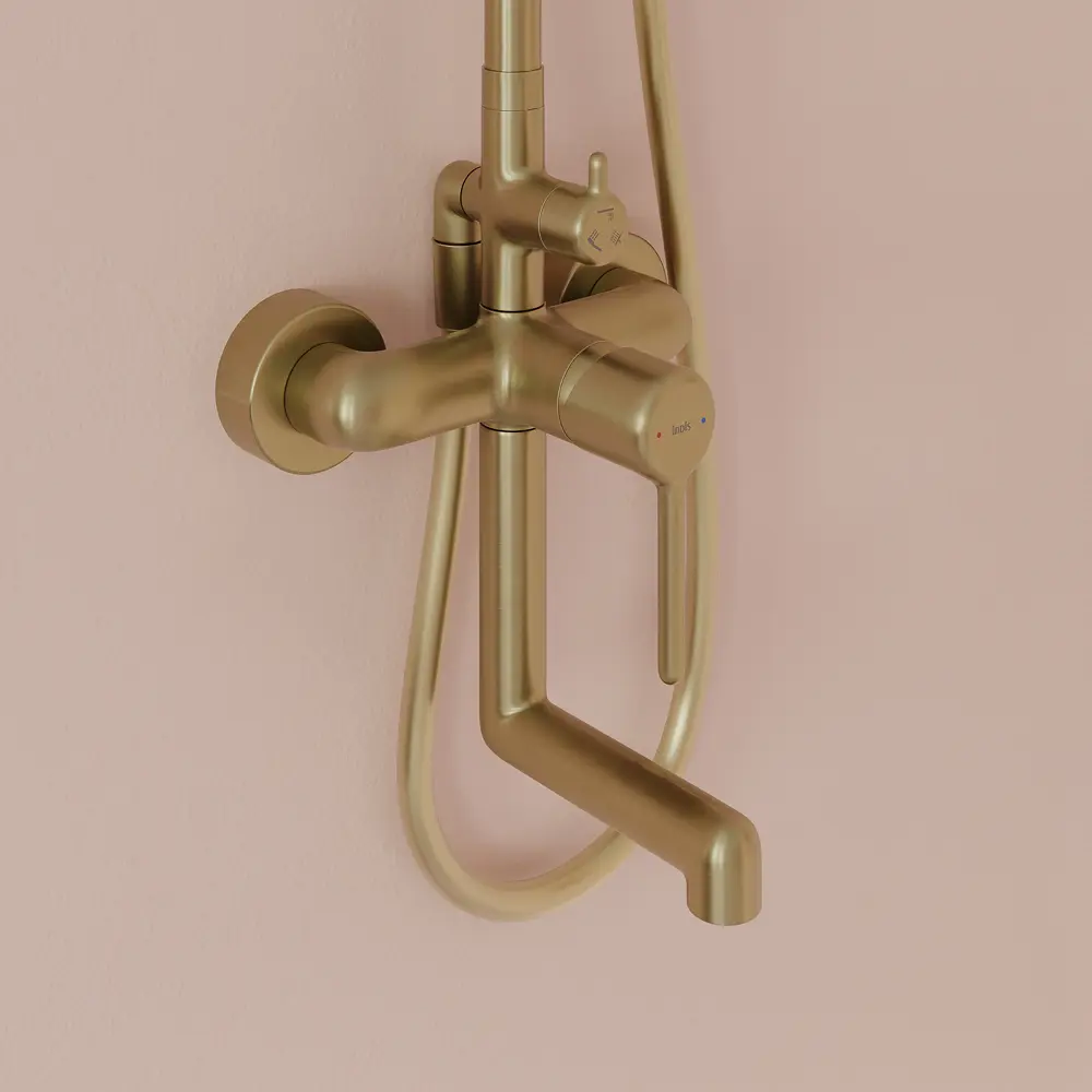 Душевая система Iddis Aiger AIGMG3Fi06 со смесителем 3 режима цвет золото STLM-2054222 - Вид №11