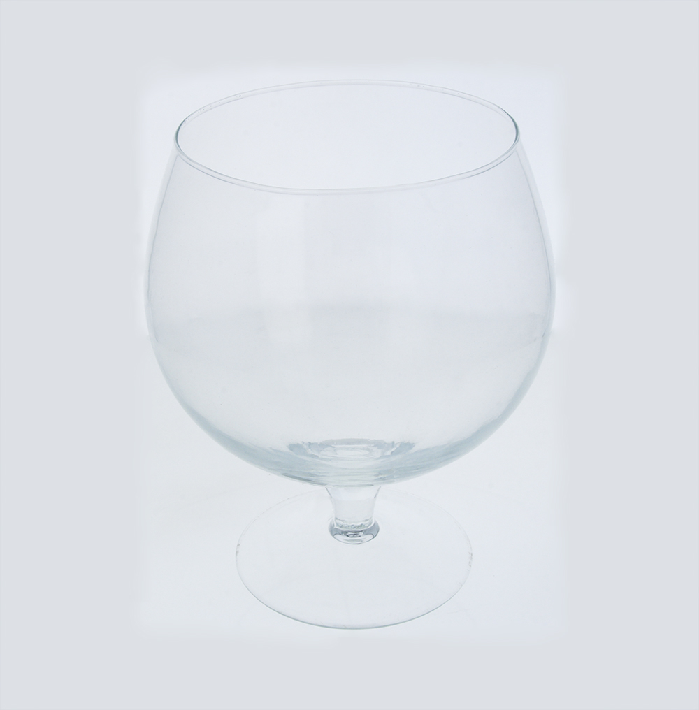 2072 Заготовка для декорирования Ваза-бокал на ножке "Бренди" 2л стекло d 16 см х 19.1 см Эвис 