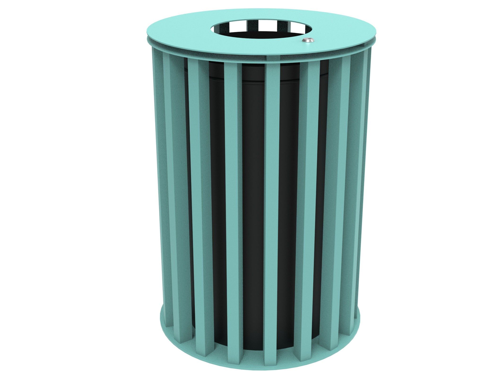 Оцинкованная стальная корзина для мусора с крышкой Lazzari Динамо ARCH-00087800 - Вид №11