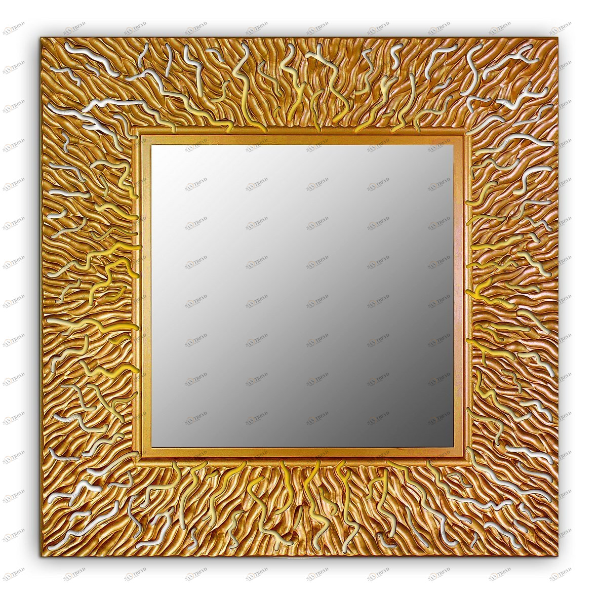 Квадратное зеркало настенное бронза CORAL IN SHAPE CORAL 00-3860097 Бронза