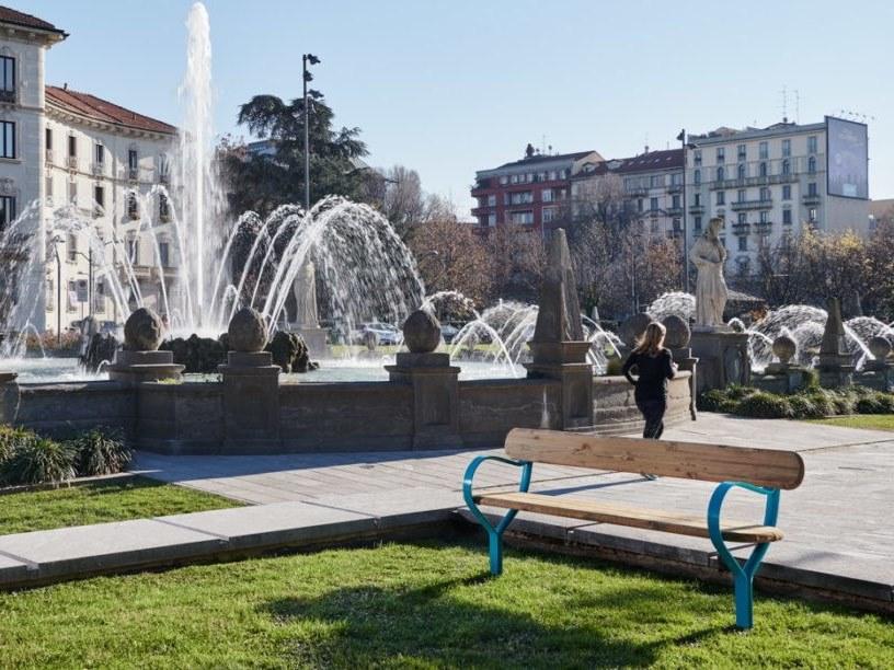 VESTRE Деревянная скамейка в современном стиле с подлокотниками со спинкой Folk sun-id-1465626 - Вид №6