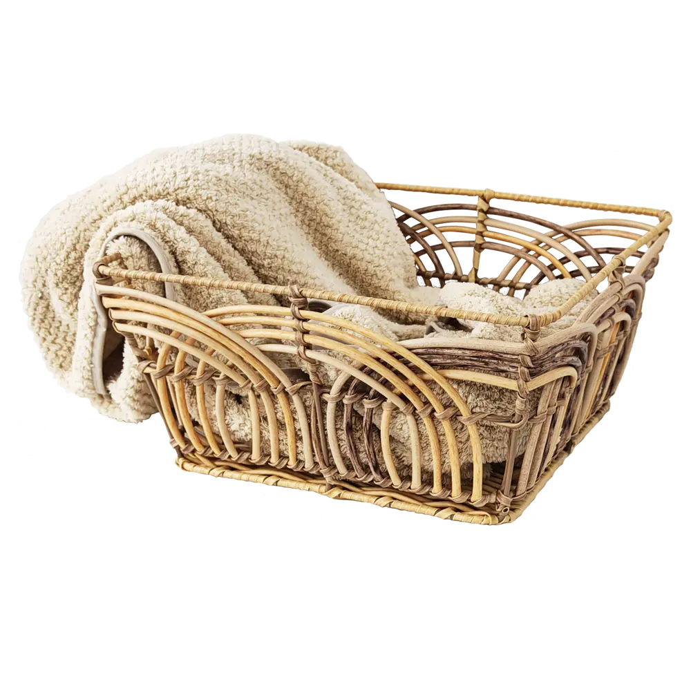 KONSENSA Органайзер из ротанга 31×31×14 см для элегантного хранения 89387987 STLM-1575320 - Вид №5