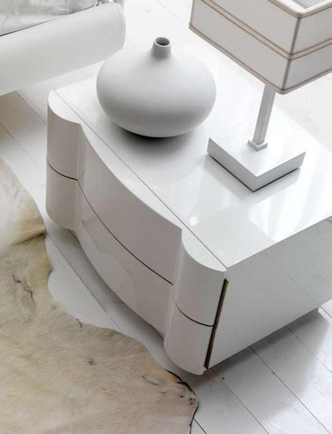 CorteZari Лаковая прикроватная тумба с ящиками Zoe silver sun-id-1365760 - Вид №4