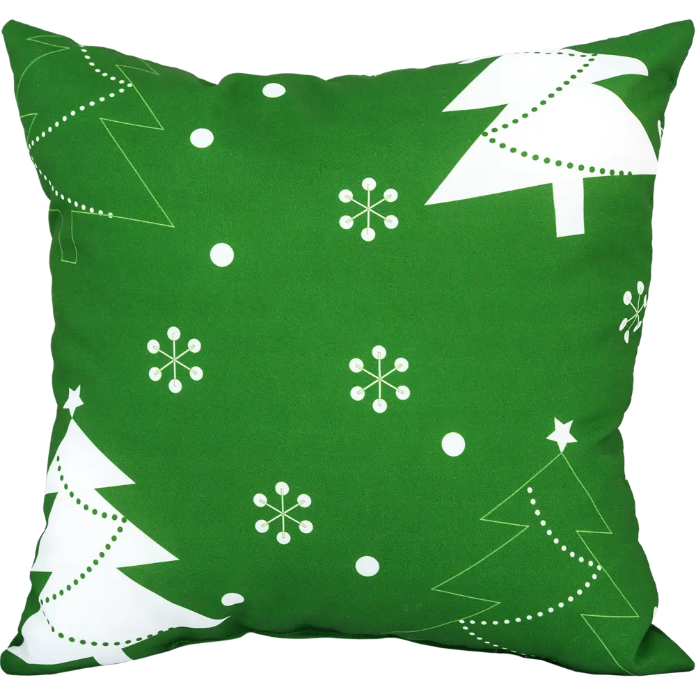 Подушка «Новый год ель» 40х40 см, цвет белый SEASONS STLM-2129480