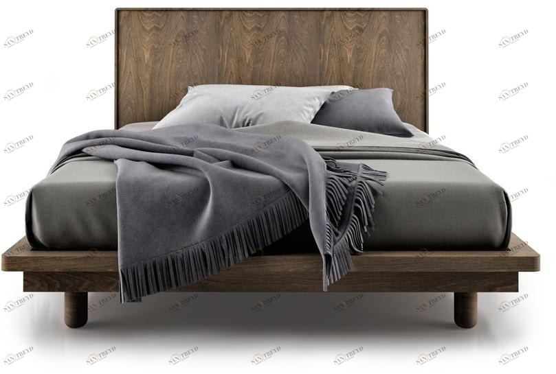 Huppé Кровать двуспальная из березы с высоким изголовьем Surface 2560 / 2580 HUPPE