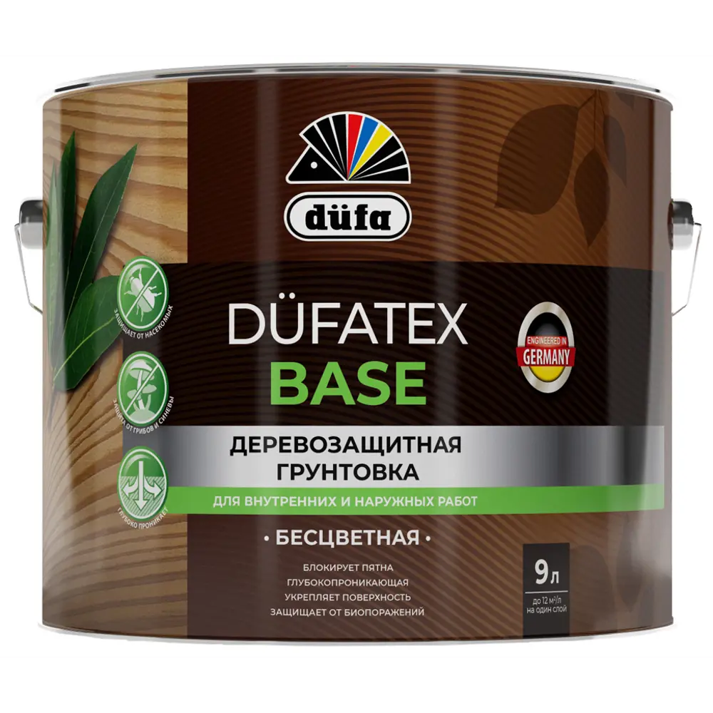 Грунтовка Dufa Tex Base для защиты деревянных поверхностей 9 л 87891034 STLM-0856084