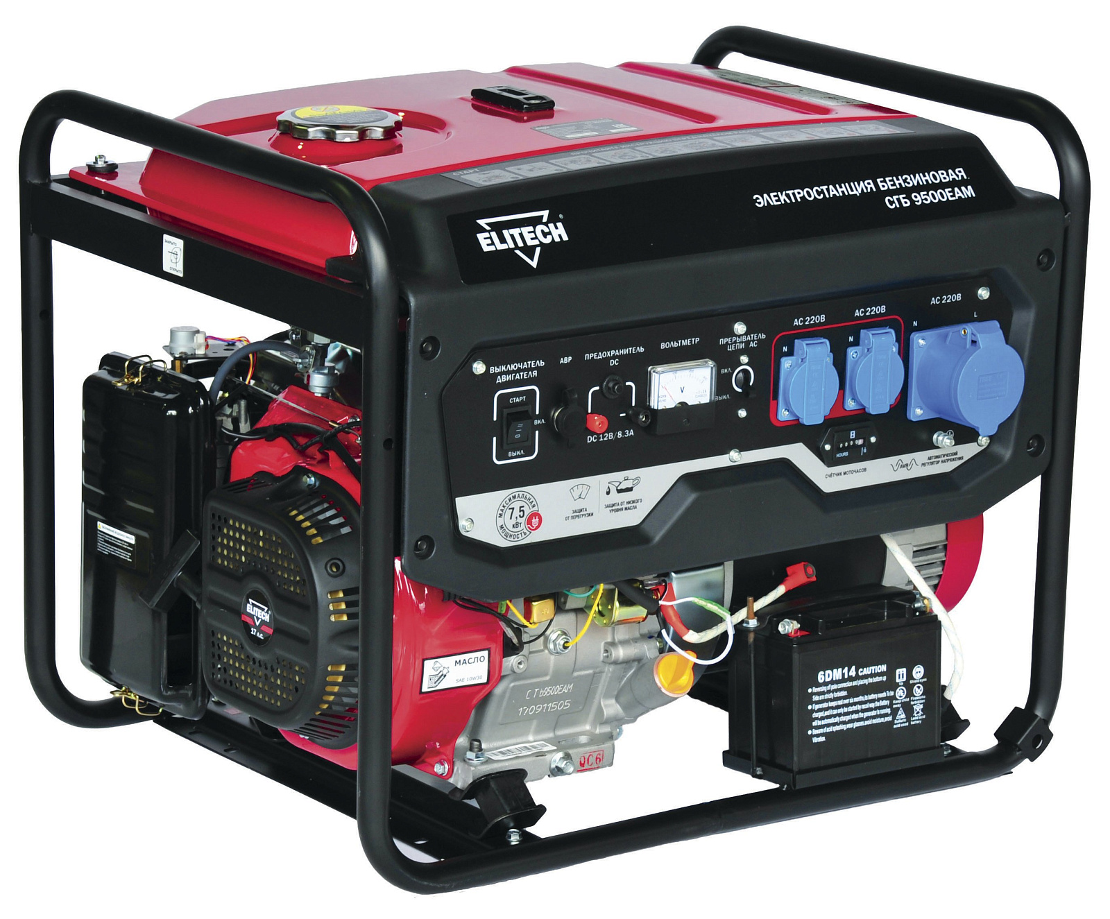 Электрогенератор   бензиновый Elitech БИГ 9500ЕАМ 9145109 STDN-0010157