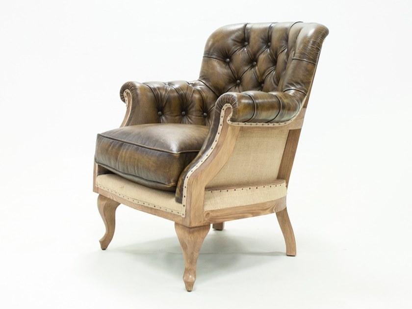 CREARTE COLLECTIONS Стеганое кожаное кресло с подлокотниками  36  - Вид №1