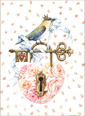 00871 Декупажная карта 21 x 29.7 см СК "Ключ от сердца" Чип-Арт 