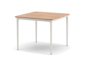 Квадратный садовый стол с тиковым верхом