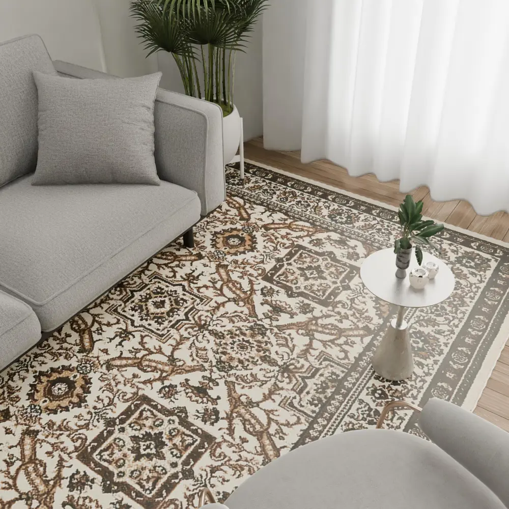 Santreyd Sahara - кремовый ковер 250x350 см для уютного интерьера 89348886 STLM-1066338