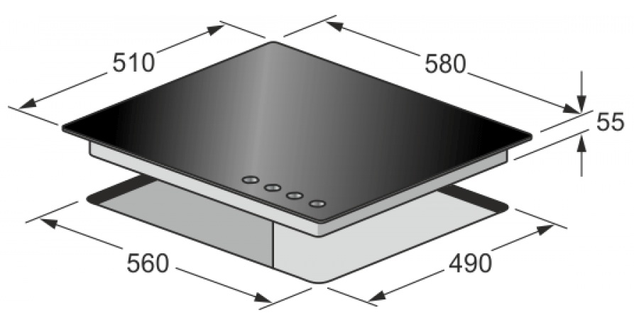 1110856 Газовая варочная поверхность Kaiser KCG 6335 Em Turbo STDN-0026611 - Вид №6