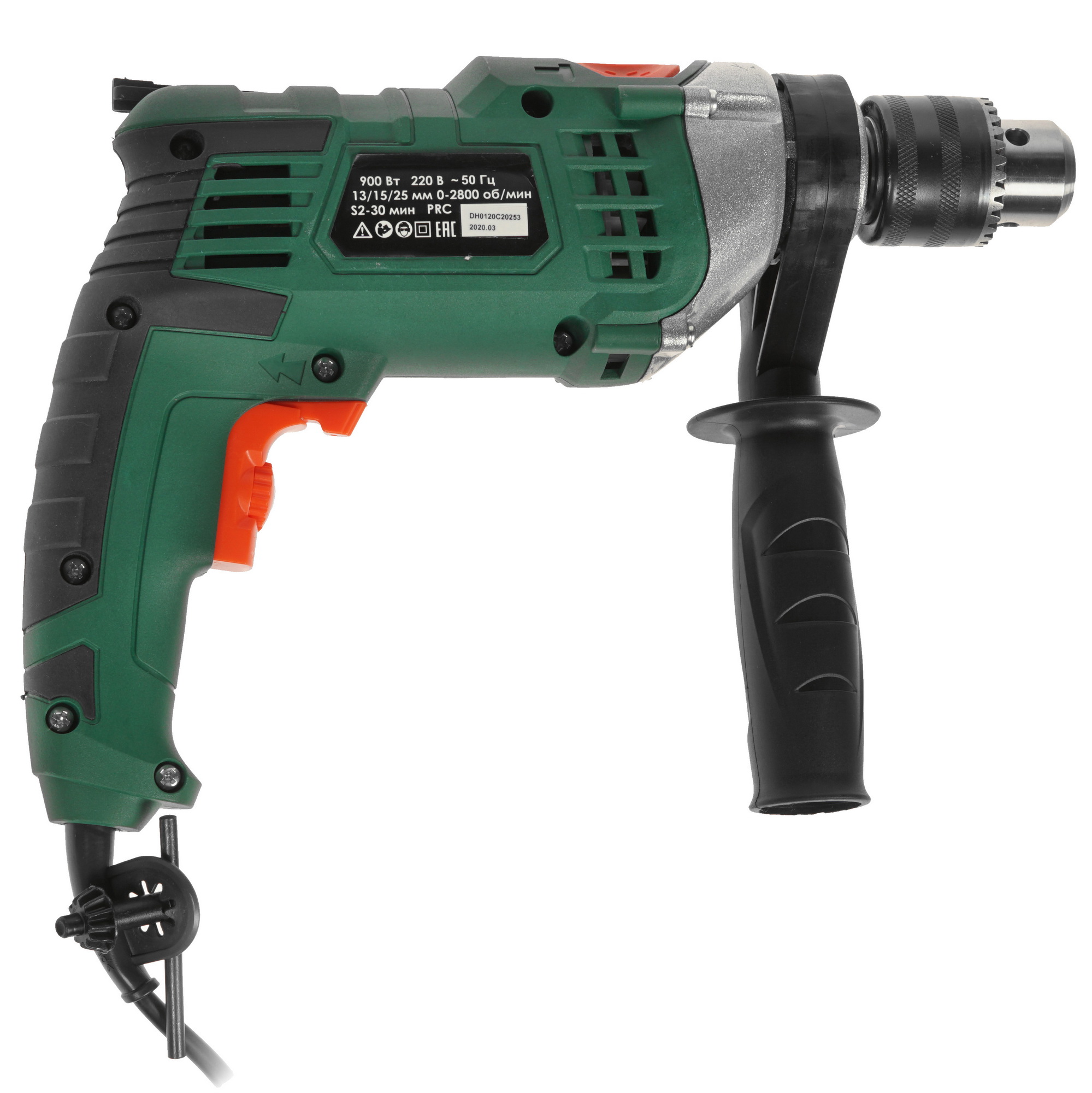 Дрель Дифмаш ДЭУ-030-01 [ударный, ключевой, 900 Вт, 2800 об/мин, реверс, 1.9 кг] 5321680 STDN-0126266 - Вид №1