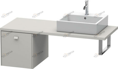 BR513100707 Brioso Шкафчик для консоли Бетонно-серый матовый декор Duravit