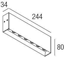 Flexalighting Прямоугольный металлический потолочный светильник sun-id-1494941 - Вид №2