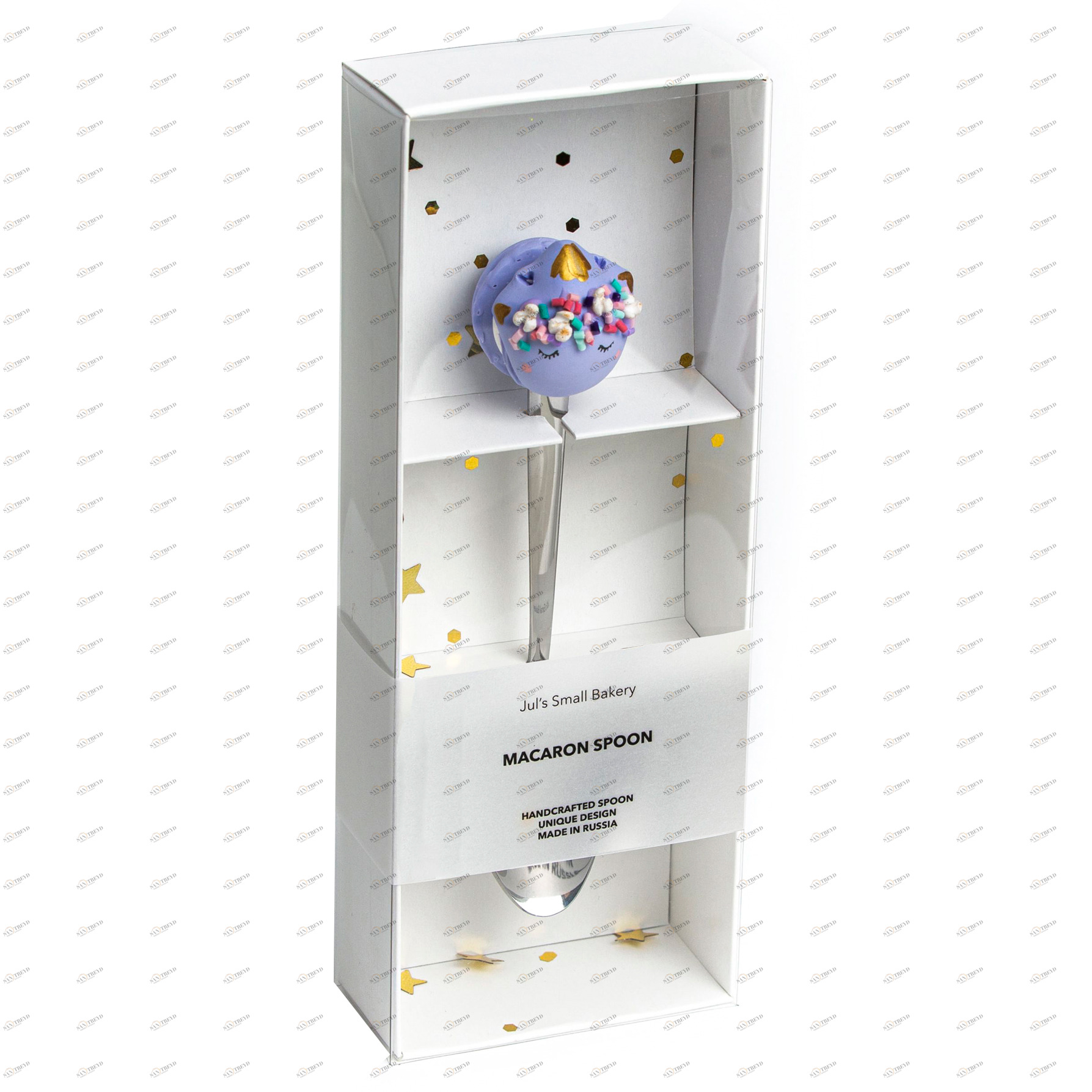 Чайная ложка с macaroons Unicorn "Единорог" лавандовая JULS SMALL BAKERY  350372 Фиолетовый Santreyd 