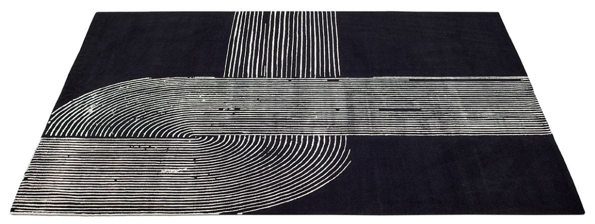 Прямоугольный ковер ручной работы из шерсти и шелка Vartian Black &amp ARCH-00092002 - Вид №1