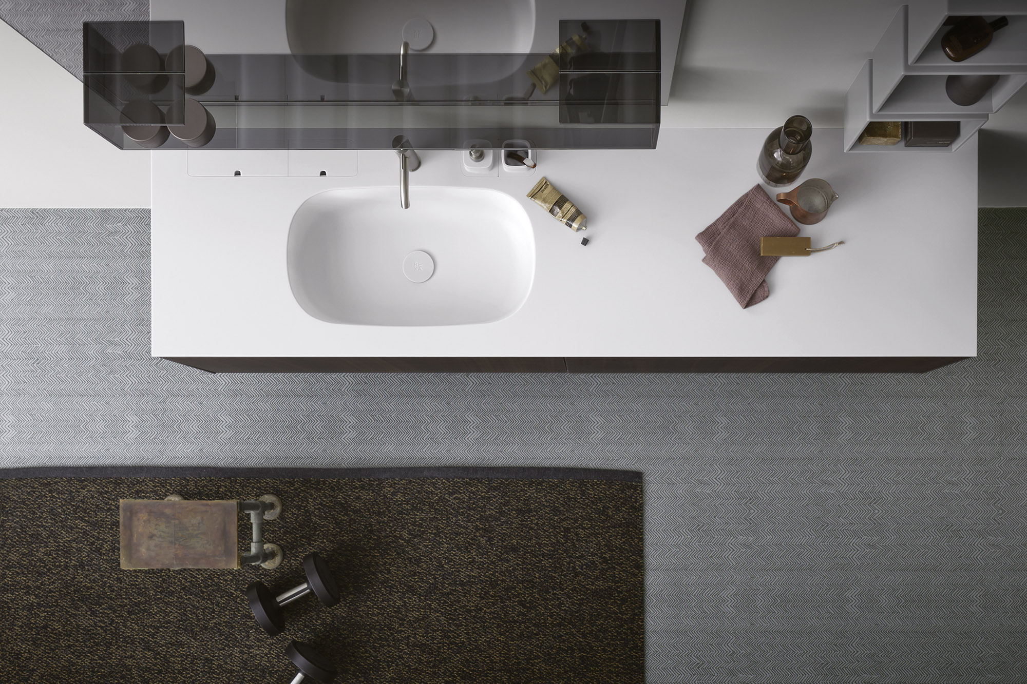 Rexa Design Столешница из Corian® с умывальником Moode REXA-ST84  - Вид №4