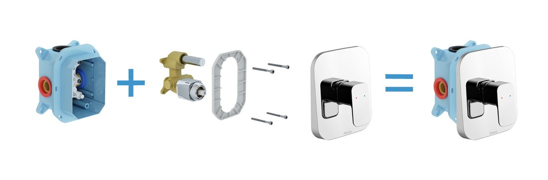 Смеситель встроенный для душа без переключателя для R-box TD F 066.00 Ravak X070137 - Вид №2