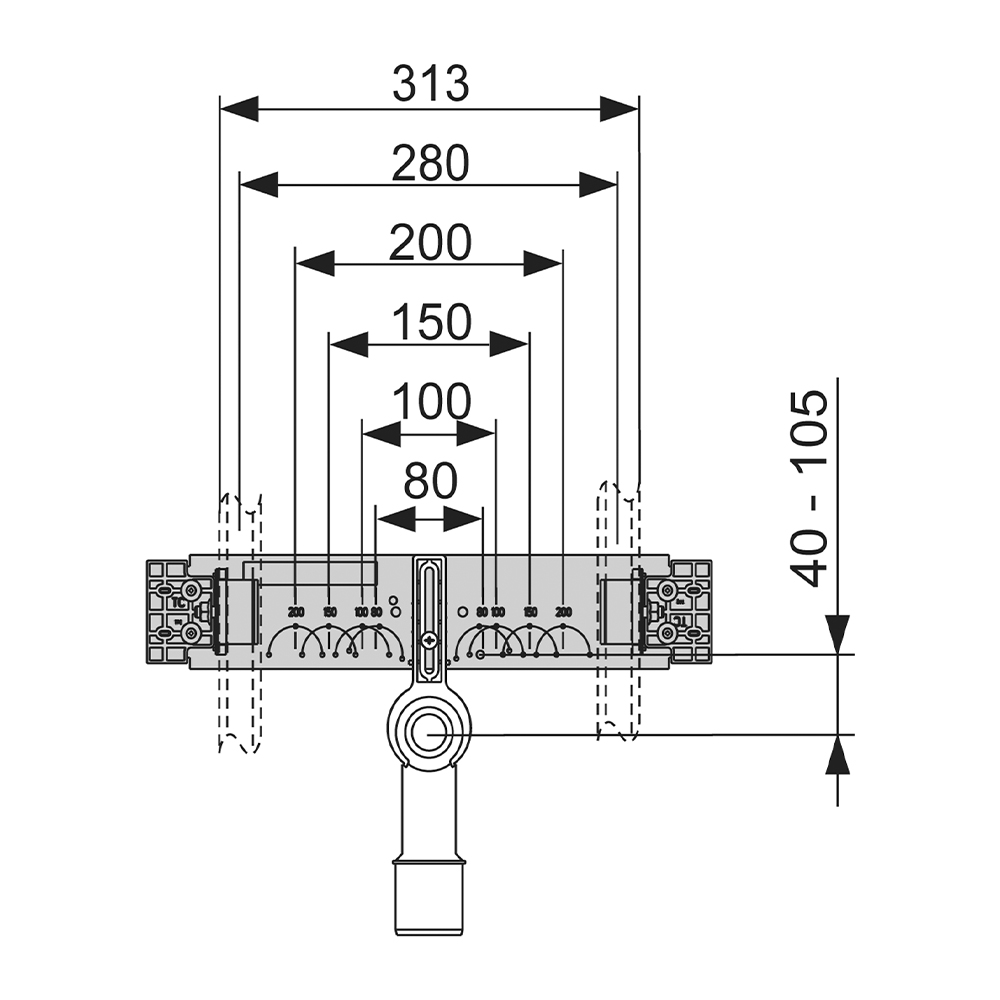 9020033 Монтажные комплекты раковин Tece TECEprofil - Вид №1
