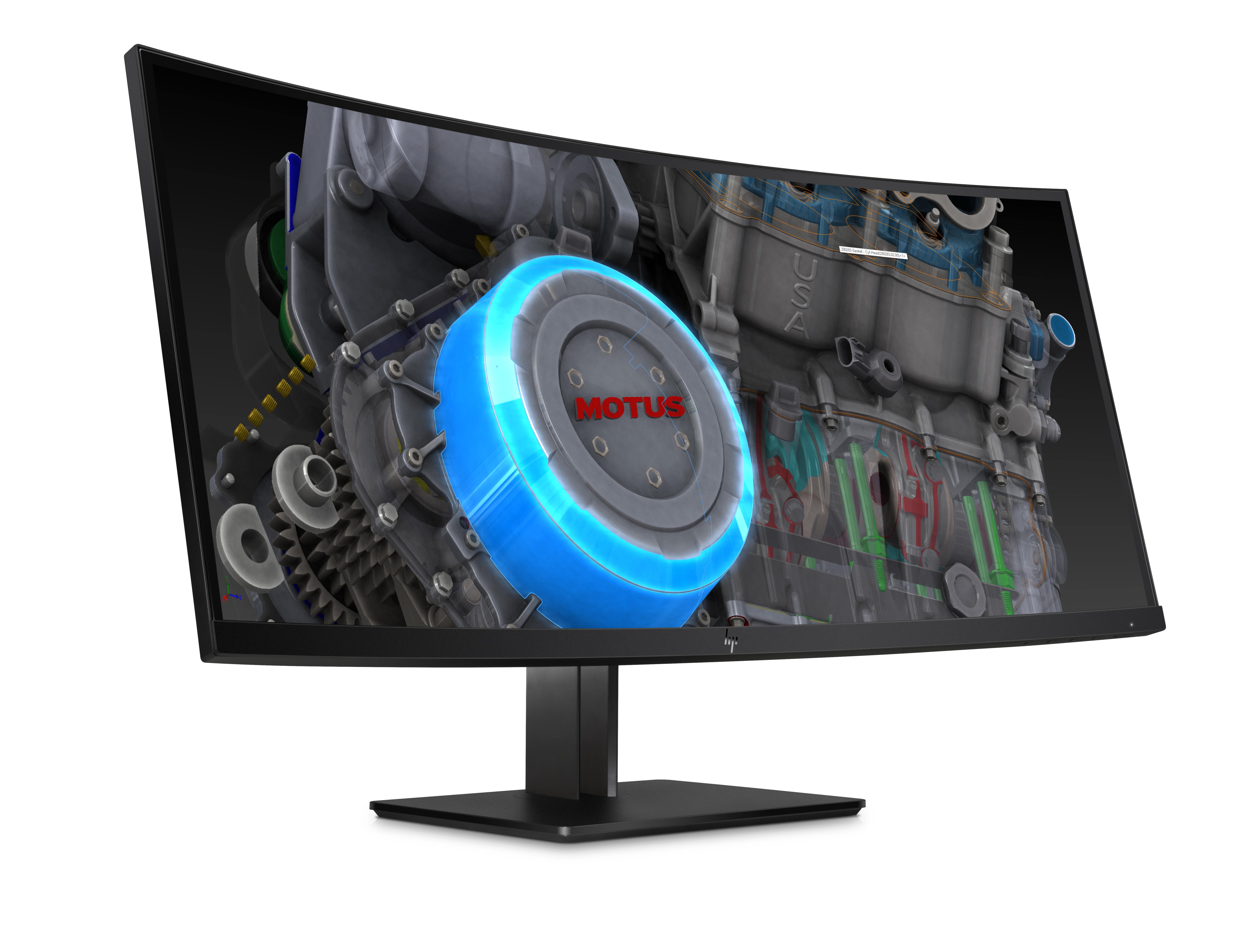 Z4W65A4#ABB z38c 37.5-inch curved display 3840х1600 21:9 ips 300 cd/m2 1000:1 14ms 178°/178° hdmi usb 3.0x3 displayport energy star epeat black (repl k1u77a4) HP Santreyd  - Вид №3
