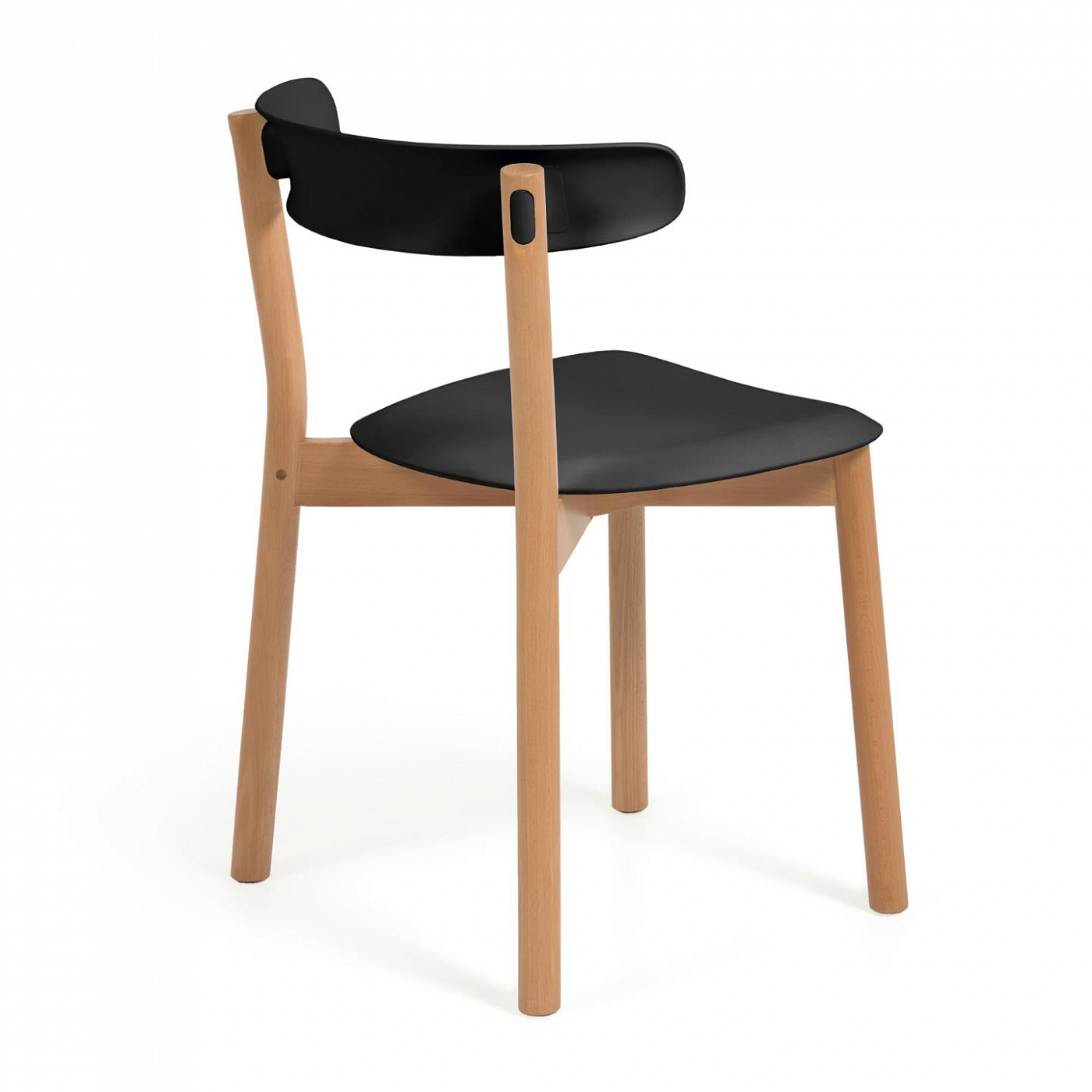102068 Стул из массива бука черный La Forma Santina  - Вид №2