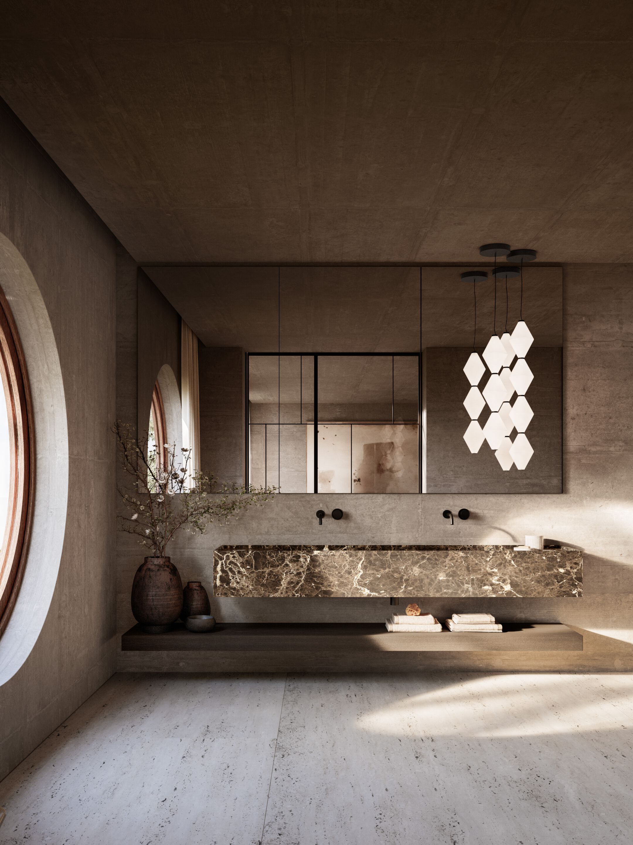 Прямоугольная подвесная раковина из натурального камня Boffi ZONE ARCH-00030274 - Вид №2