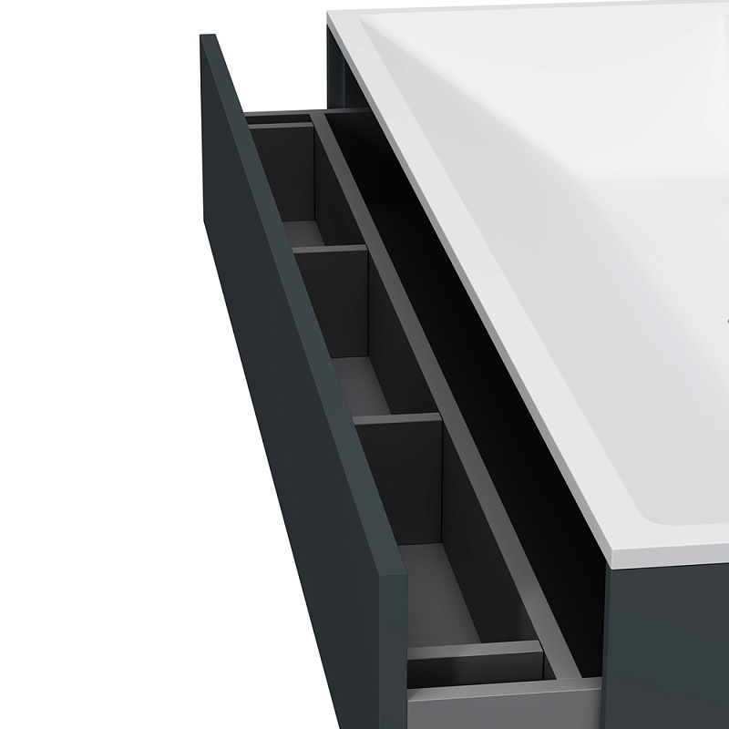 M50AFHX1203GM INSPIRE V2.0 База под раковину подвесная 120 см 3 ящика push-to-open графит мато AM.PM Inspire 2.0  - Вид №4