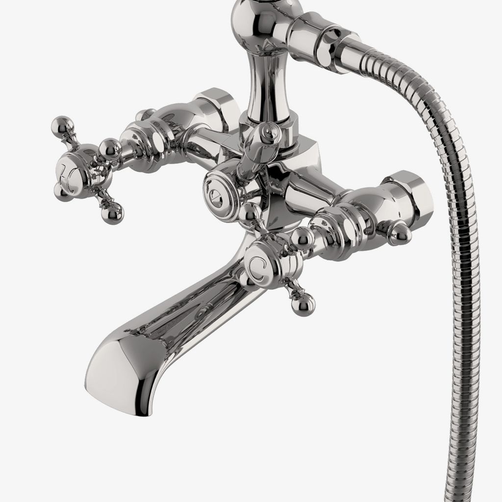 JUXT02 Julia Наполнитель для открытых ванн с ручным душем и металлическим рычажным переключателем Waterworks - Вид №1