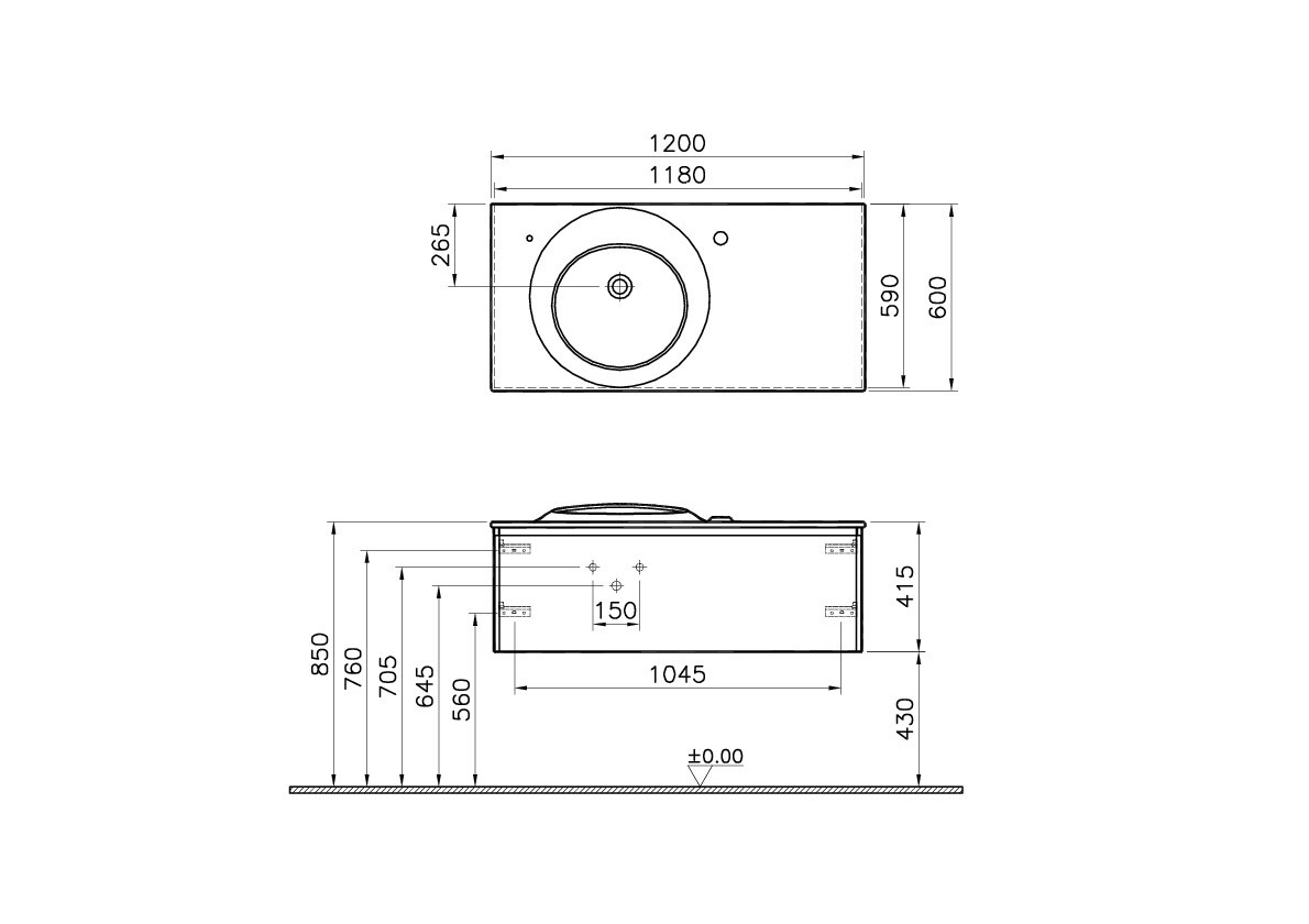 60078 Раковина Vitraglobal Istanbul - Вид №1