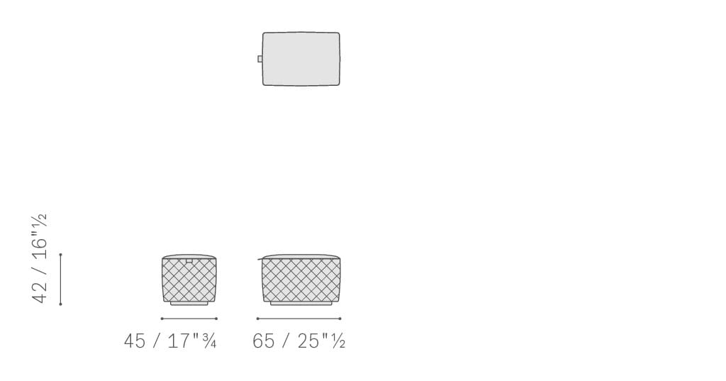 Кожаный прямоугольный пуф Poltrona Frau коллекция-мебель и аксессуары ARCH-00149334 - Вид №13