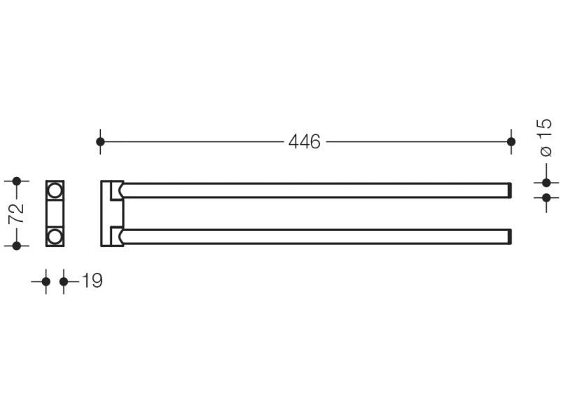 162.09.100XA вешалка для полотенец HEWI System 900 - Вид №3