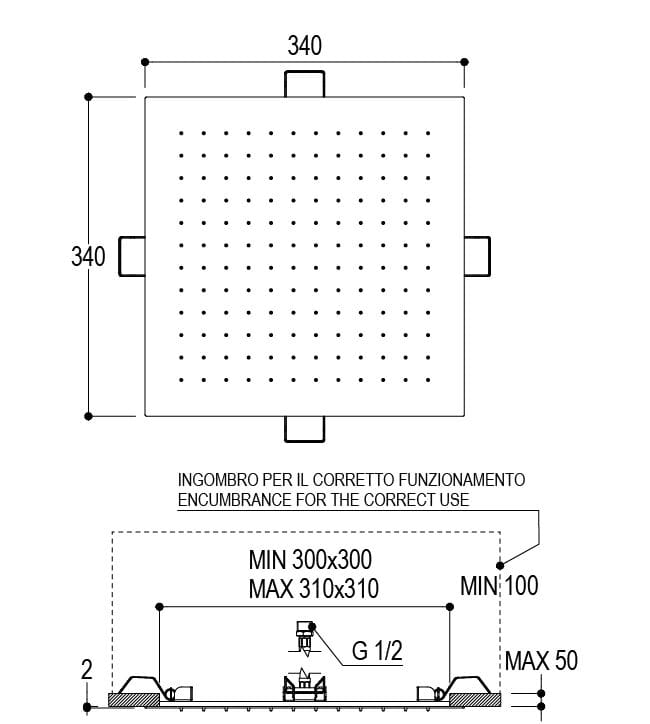 Душевая головка из нержавеющей стали Ritmonio 75T003 ARCH-00069499 - Вид №2