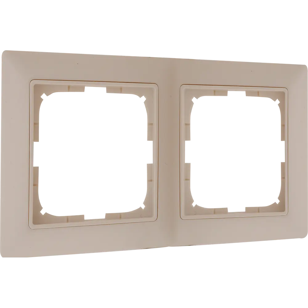 Рамка для розеток и выключателей ABB Basic55 2 поста, цвет белый 13606896 STLM-2147925 Basic 55 - Вид №1