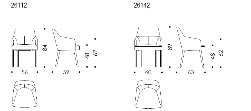 Тканевый стул с подлокотниками Wittmann моно ARCH-00096679 - Вид №3