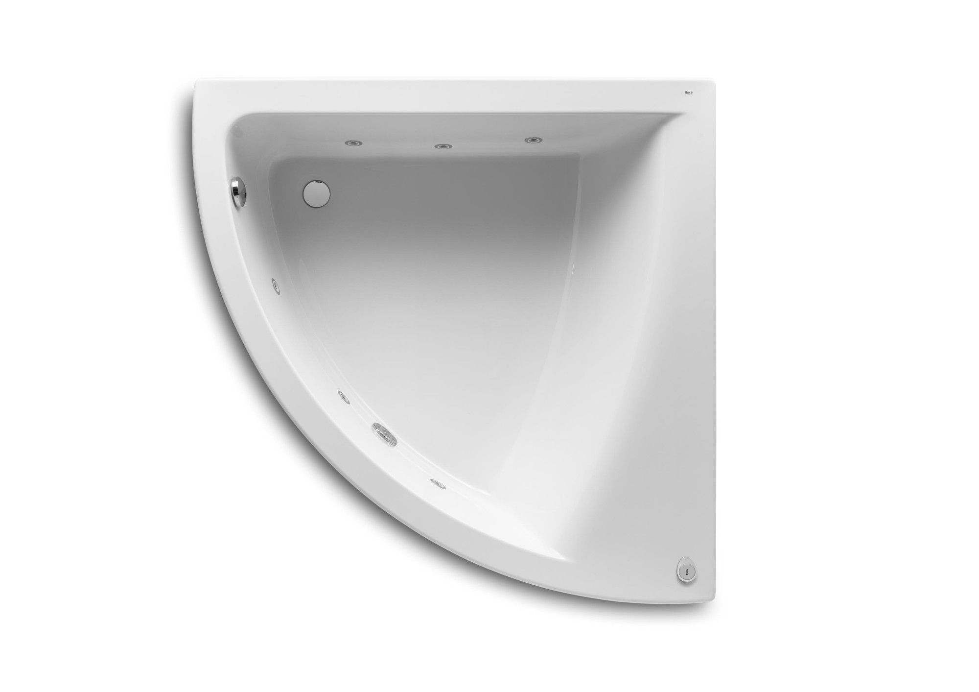 A248188001 Симметричная угловая акриловая ванна с гидромассажем Tonic ROCA Easy