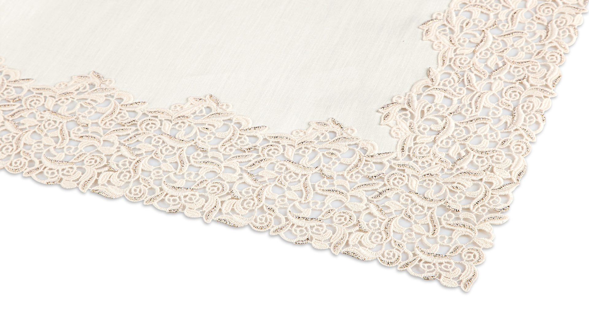 10604787 Weissfee Скатерть Weissfee "Мадейра" 170х170см (снежное шампанское) Ткань  - Вид №1