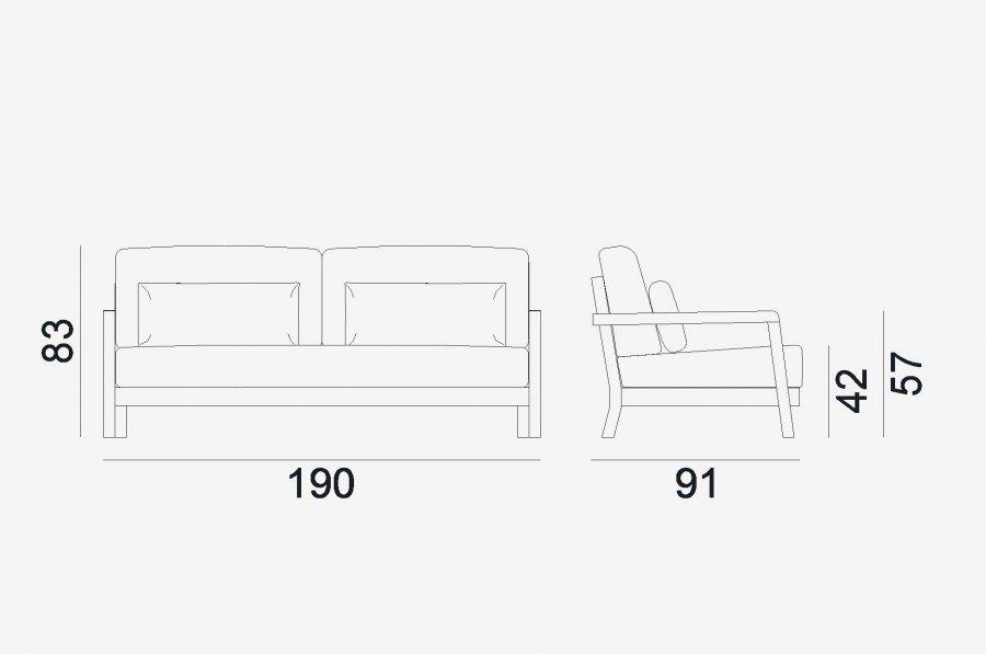 Gervasoni Садовый диван из ткани со съемным чехлом Gervasoni outdoor sun-id-1433146 - Вид №4