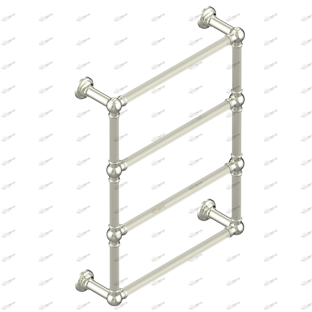 B6A-TWF4E Полотенцесушитель Традиционный каннелированный, 4 перекладины, 625 мм x 825 мм, электрический Thg-paris Sèche-serviettes Traditionnel Никель B6A-TWF4E CAT.B