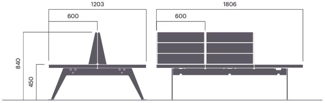 VESTRE Скамья из стали и дерева со спинкой sun-id-1396935 - Вид №7