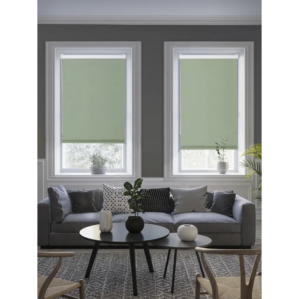 Штора рулонная блэкаут Midnight 60x175 см зеленая 86305123 STLM-2112526 GARDEN - Вид №4