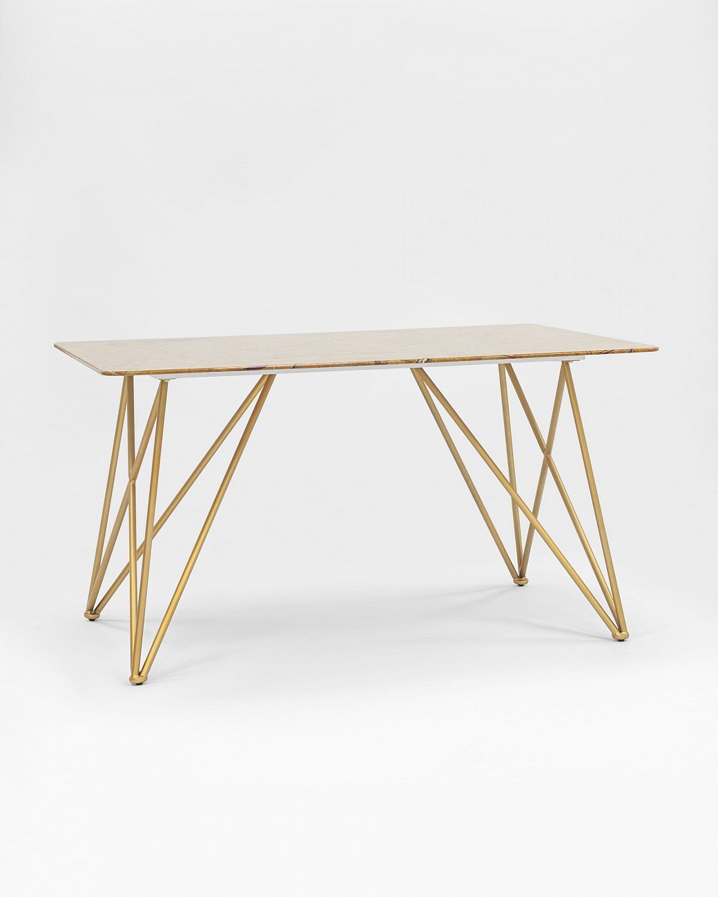 Обеденный стол золотистый 140х90 см "Сакраменто" STOOL GROUP  00-3946098 Золото  - Вид №1